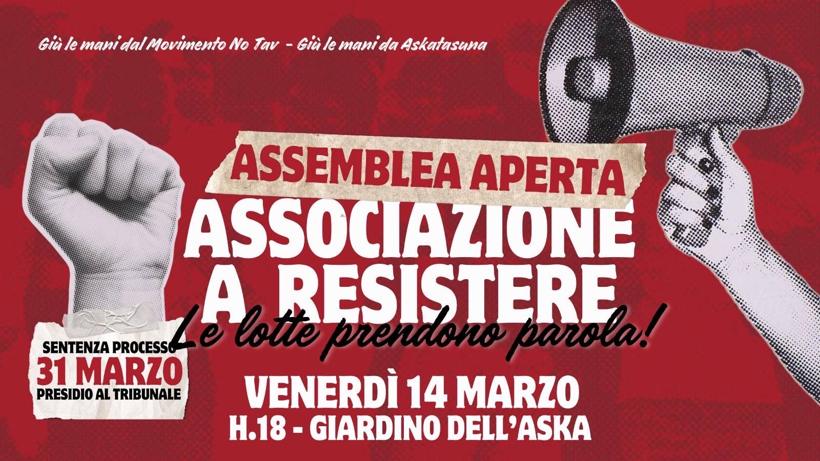 ASSOCIAZIONE A RESISTERE: LE LOTTE PRENDONO PAROLA